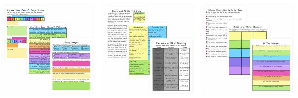 bpd worksheets pdf, Therapy activities for borderline personality disorder, BPD exercises, how to self-manage borderline personality disorder, Borderline personality disorder self help worksheets